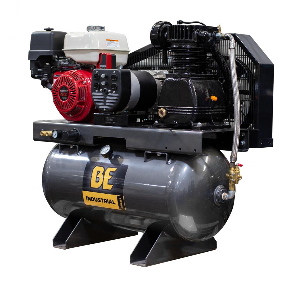 16 CFM @ 175 PSI - 30 GALLON, TRUCK MOUNT AIR COMPRESSOR AND GENERATOR COMBINATION WITH HONDA GX390 