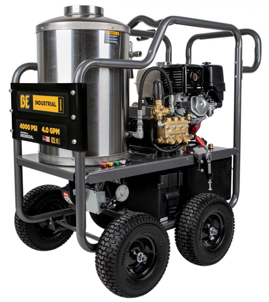 4,000 PSI - 4.0 GPM HOT WATER PRESSURE WASHER WITH HONDA GX390 ENGINE AND GENERAL TRIPLEX PUMP