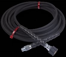 BE Power Equipment 85.225.128 - High-Pressure hose - 25' x 1/4" Black 4000 PSI, Steel braided rubber, M22 Fitting