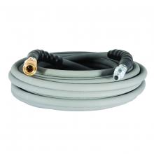 BE Power Equipment 85.238.156 - High-Pressure hose - 50' x 3/8" Grey Non-Marking, 4000 PSI, Steel braided rubber, QC Fitting