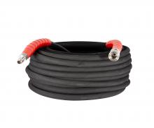 BE Power Equipment 85.238.211 - High-Pressure hose - 100' x 3/8" Black, 6000 PSI, Double Steel braided rubber, QC Fittings