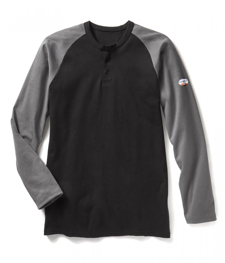 FR Gray/Black Two Tone Henley T-Shirt