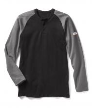 Rasco FR0401GY/BK-3XL - FR Gray/Black Two Tone Henley T-Shirt
