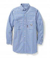 Rasco FR0824BL-M - FR Blue Plaid Shirt