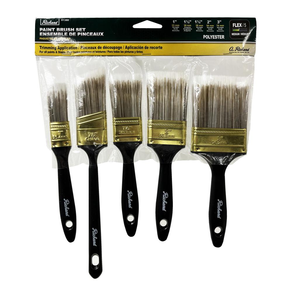 5PCS BRUSH SET POLYESTER