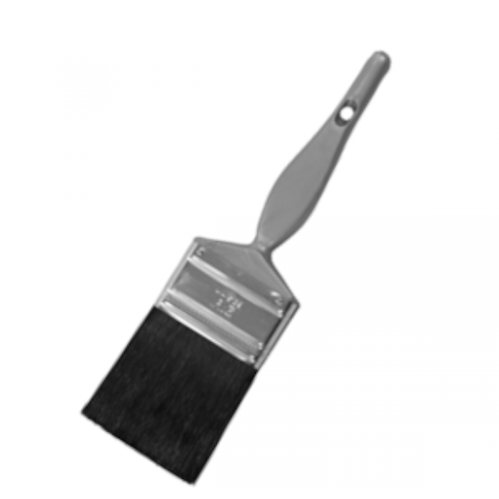 Workwell/44, 3 inch Varnish Paint Brush, Black Bristle, Plastic Handle, 2-1/2 inch Trim