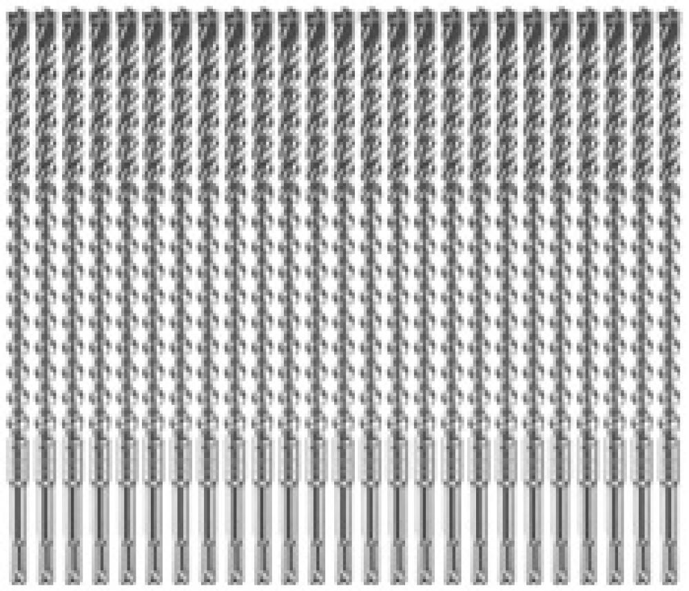 25 pc. 1/2&#34; x 10&#34; x 12&#34; SDS-plus® Bulldog™ Xtreme Carbide Rotary Hammer Drill Bits