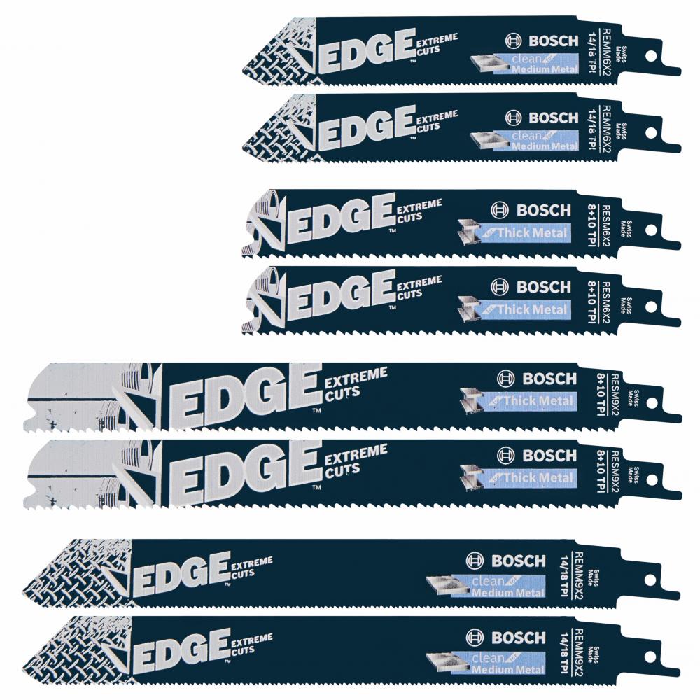 8 pc. Edge Pro-Metal Reciprocating Saw Blade Set