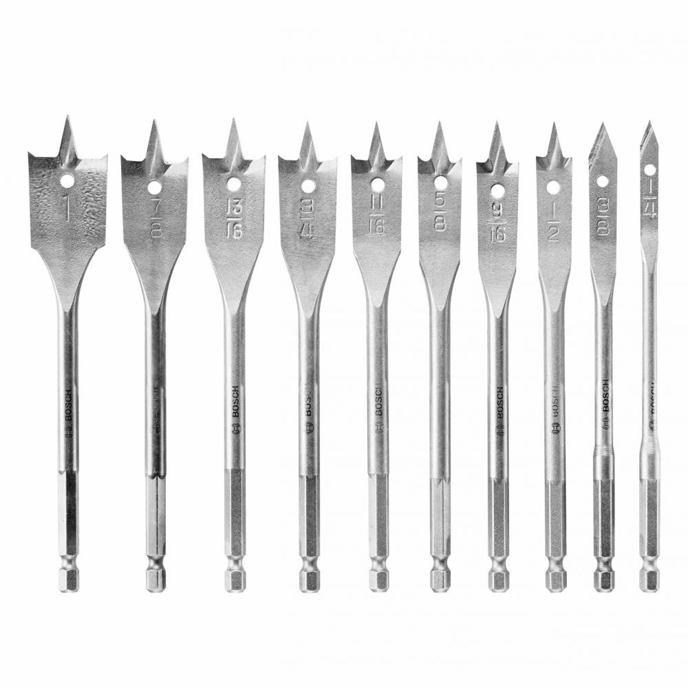 10 pc. Chisel-Point Spade Bit Set