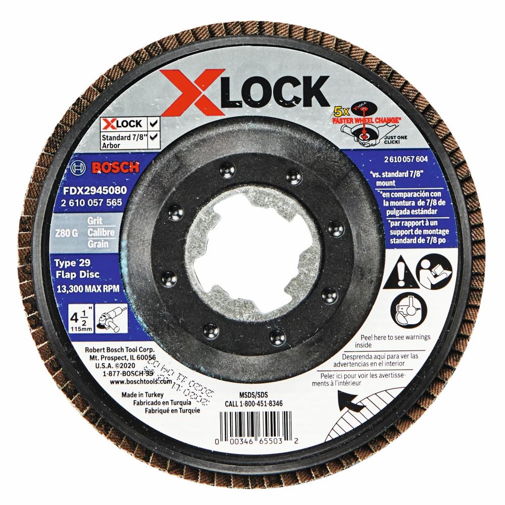 4-1/2 In. X-LOCK 80 Grit Flap Disc