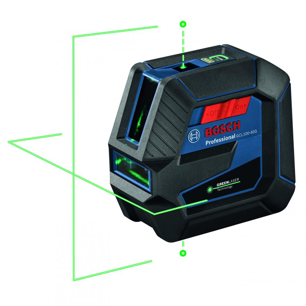 Green-Beam Self-Leveling Cross-Line Laser with Plumb Points