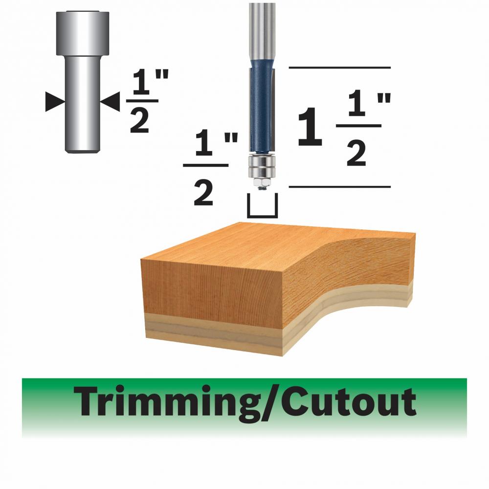 1/2 In. Template Trim Router Bit