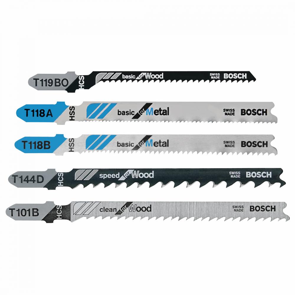 5 pc. T-Shank Jig Saw Blade Set