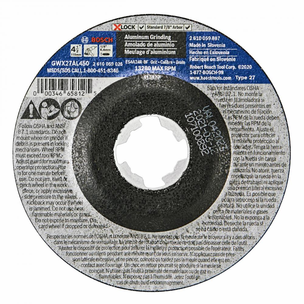 4-1/2 In. X-LOCK Abrasive Wheel