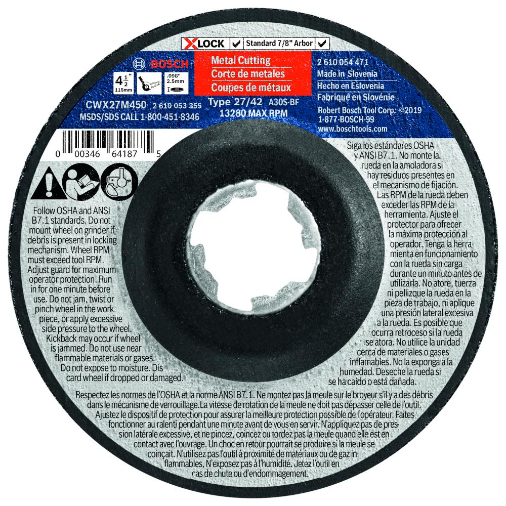 4-1/2 In. X-LOCK Abrasive Wheel