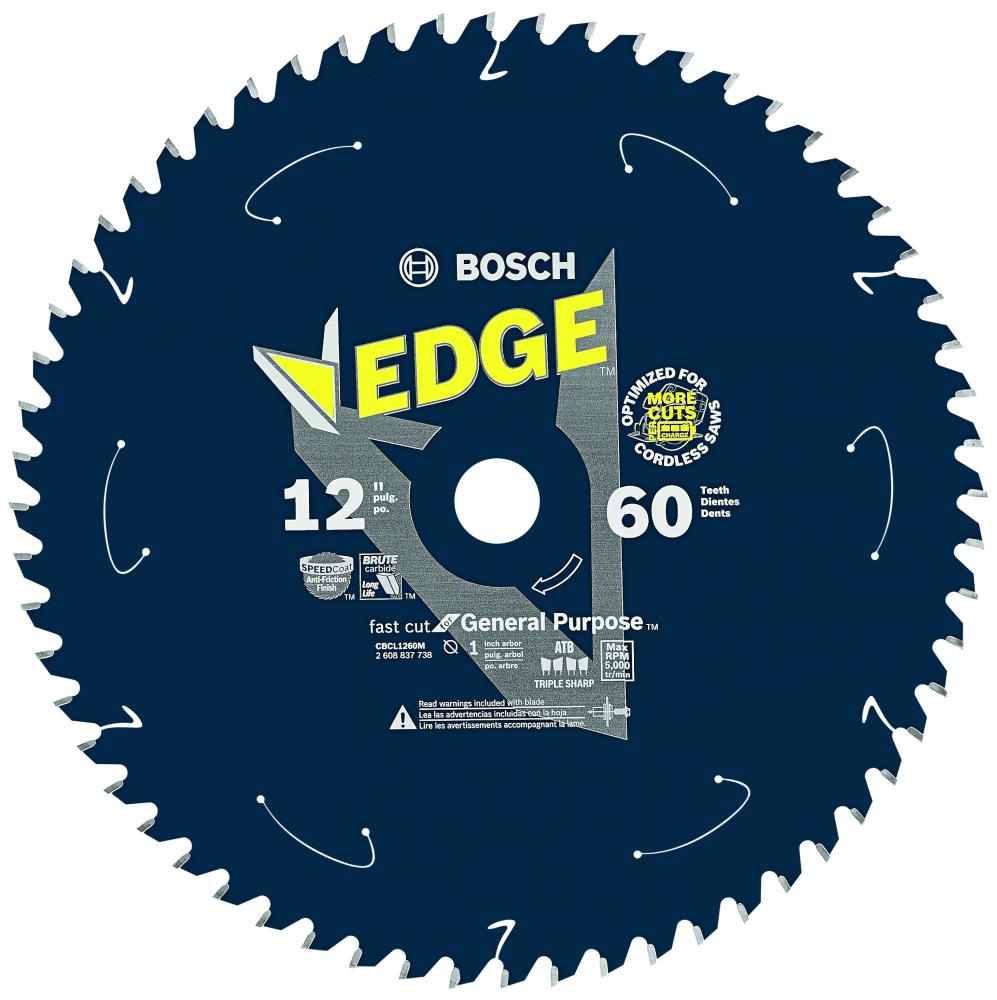 12&#34; 60 Tooth Edge Cordless Circular Saw Blade for General Purpose