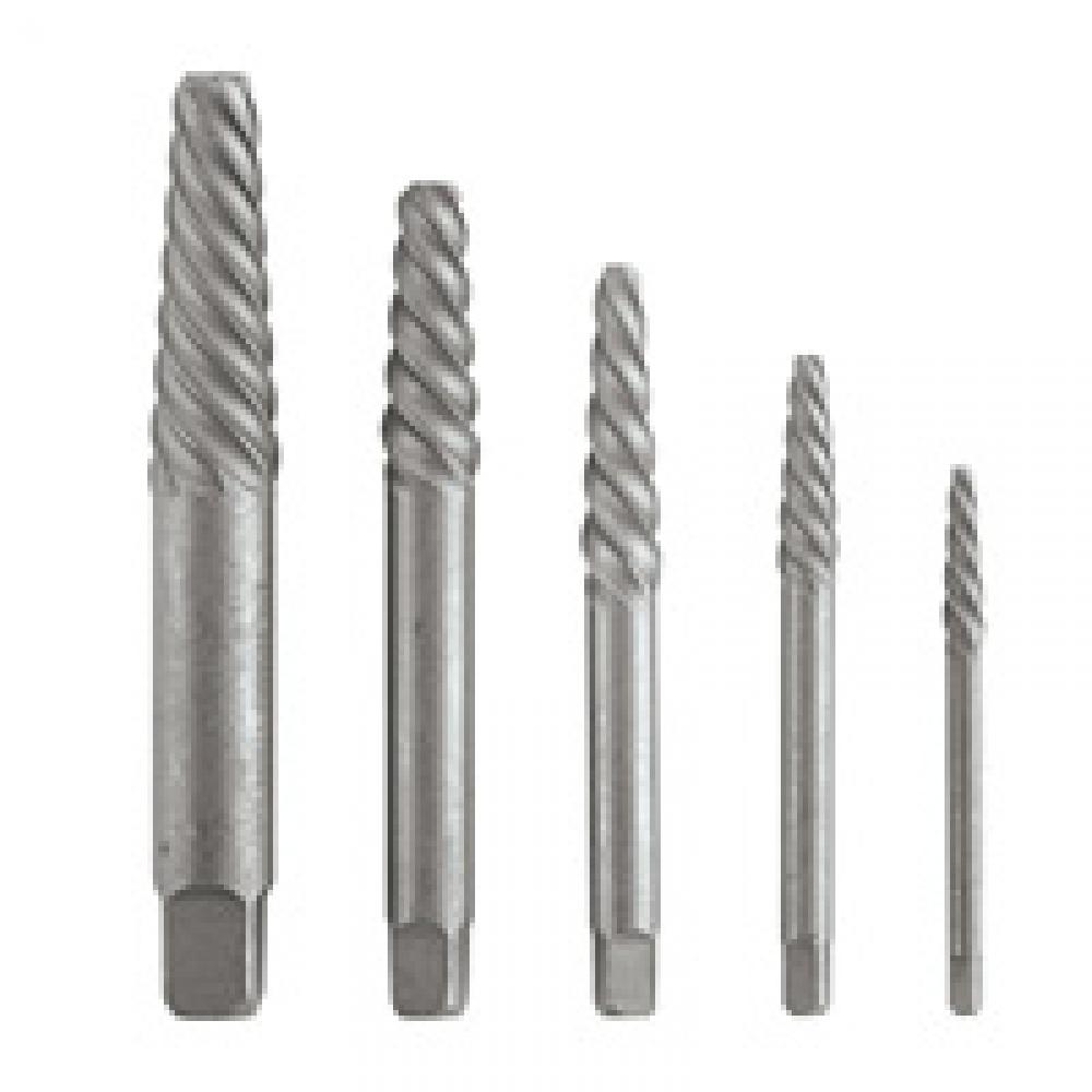 5 pc. High-Carbon Steel Spiral Flute Screw Extractor Set