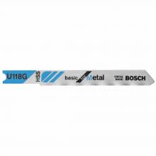 Bosch U118G - 5 pc. 2-3/4" 36 TPI Basic for Metal U-shank Jig Saw Blades