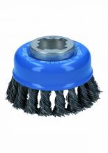 Bosch WBX328 - 3" Wheel Dia. X-LOCK Arbor Carbon Steel Knotted Wire Single Row Cup Brush