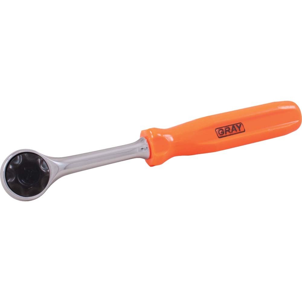 1/4&#34; Drive 72 Tooth Reversible Round Head Ratchet, Screwdriver Handle, 6-1/4&#34; Long