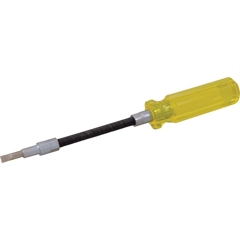 Slotted Screwdriver With Flexible 4-1/2&#34; Long Blade, 7-1/2&#34; Long, 3/16&#34; Tip