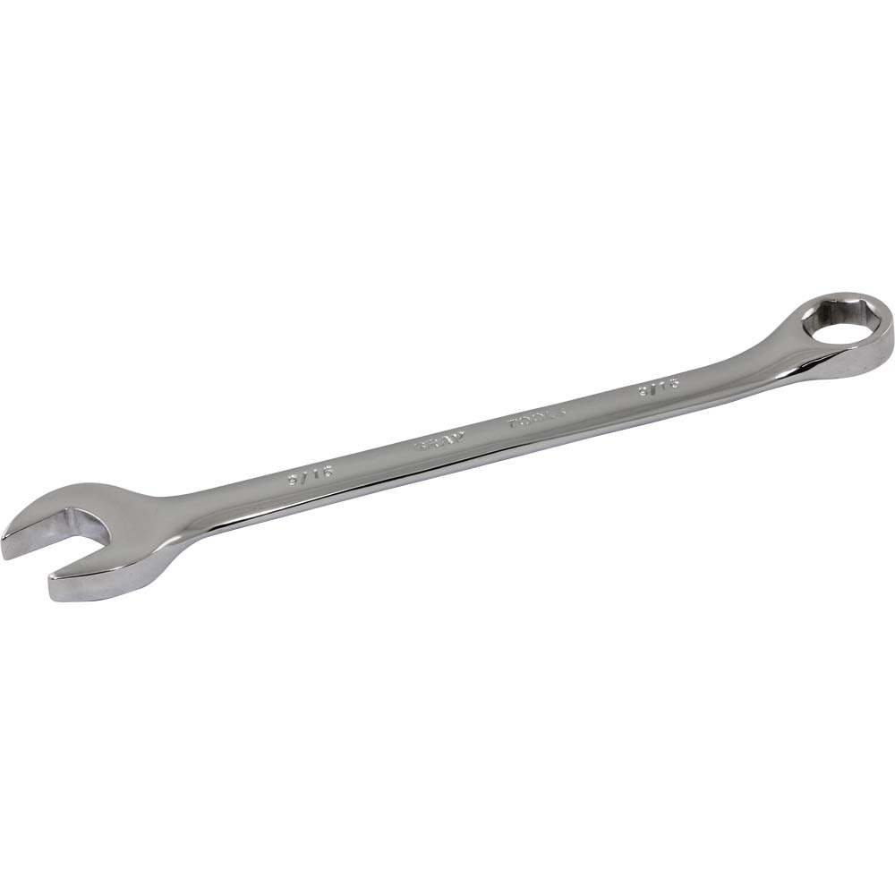 Combination Wrench 9/16&#34;, 6 Point, Mirror Chrome Finish