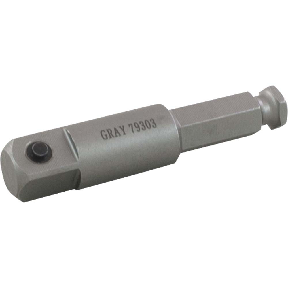 1/2&#34; Drive Male Square End, 7/16&#34; Male Hex Extension, 2-1/8&#34; Long