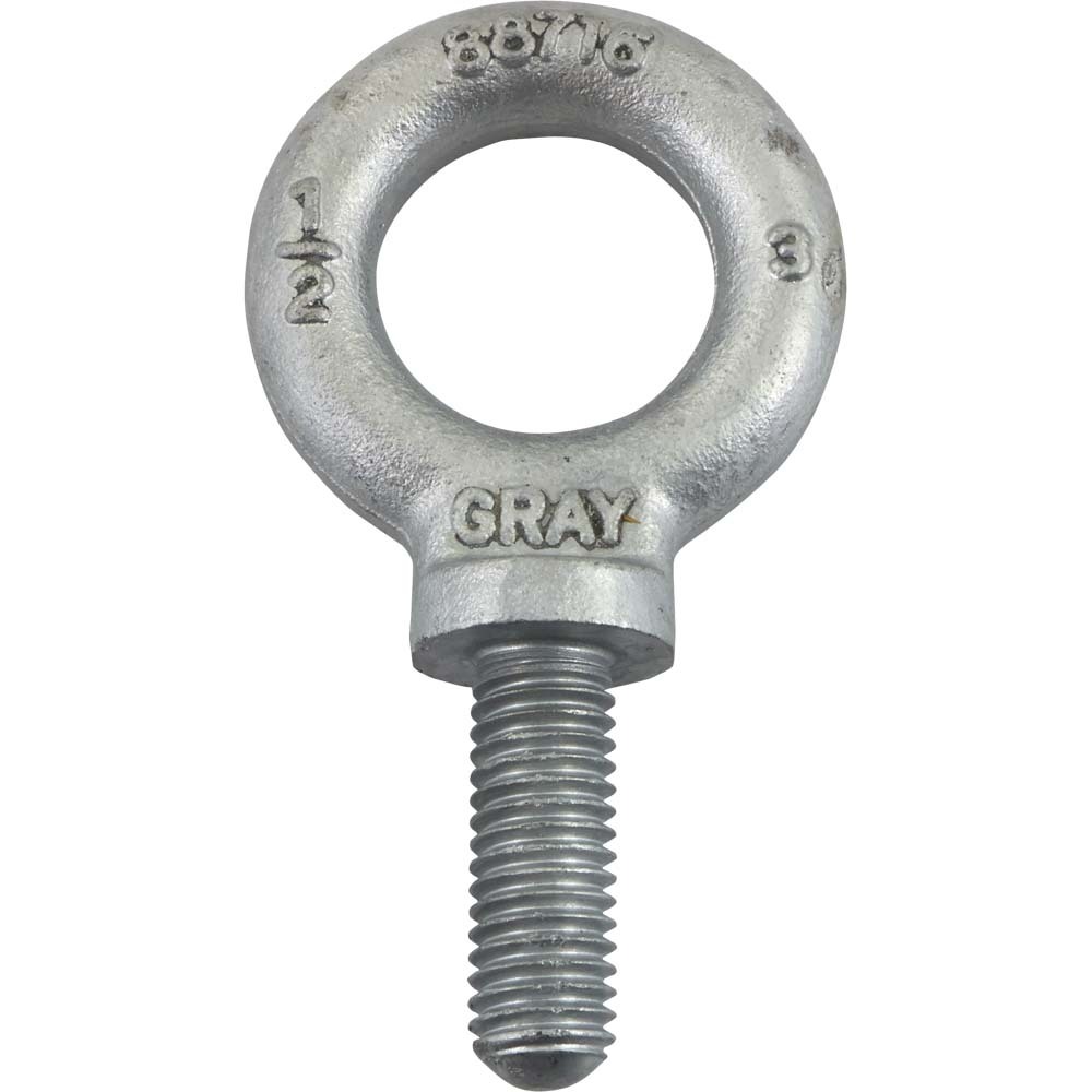 1/2-13 Thread Galvanized, Shoulder Pattern Eyebolt