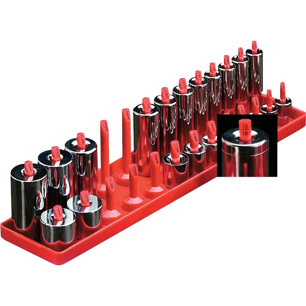 1/2&#34; Drive Regular And Deep SAE Socket Organizer