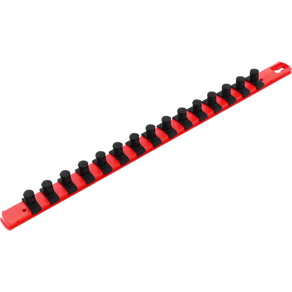 1/2&#34; Drive Red Twist Lock Socket Bar, 15 Clips