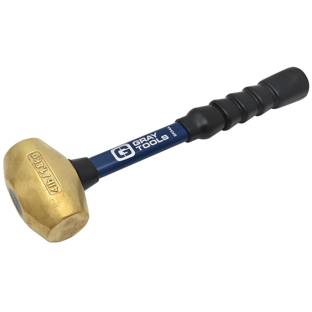 4lb. Brass Hammer, Fiberglass Super Grip Handle