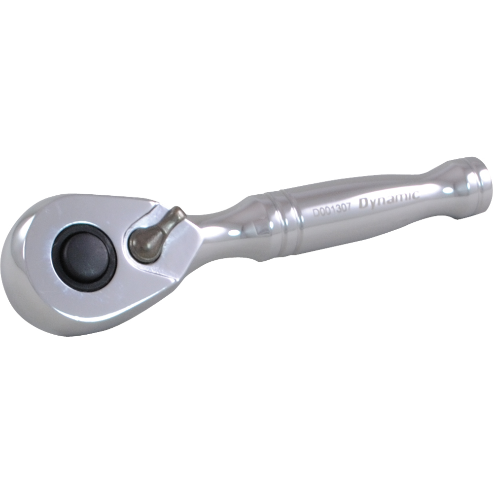 1/4&#34; Drive Stubby 48 Tooth Ratchet, Chrome Finish, 3.5&#34; Long