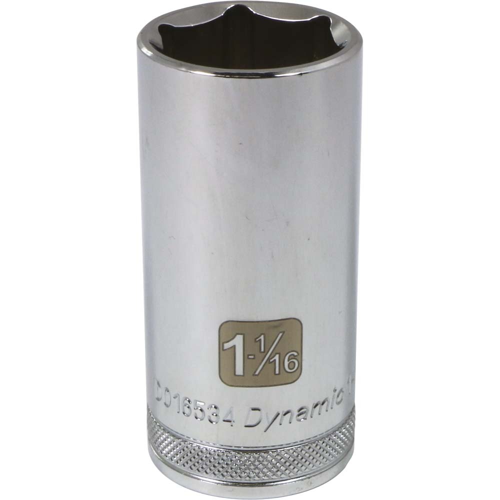 1-1 / 16&#34; DEEP CHROME SOCKET 1 / 2&#34; DRIVE 6-POINT