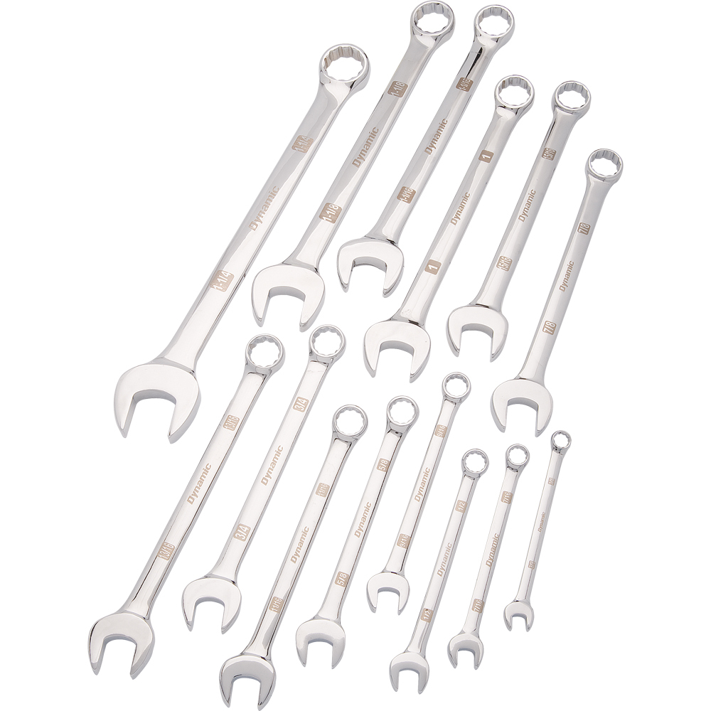 COMBINATION WRENCH SET 14 PIECE SAE 3 / 8&#34; TO 1-1 / 4&#34; / C / W CAN