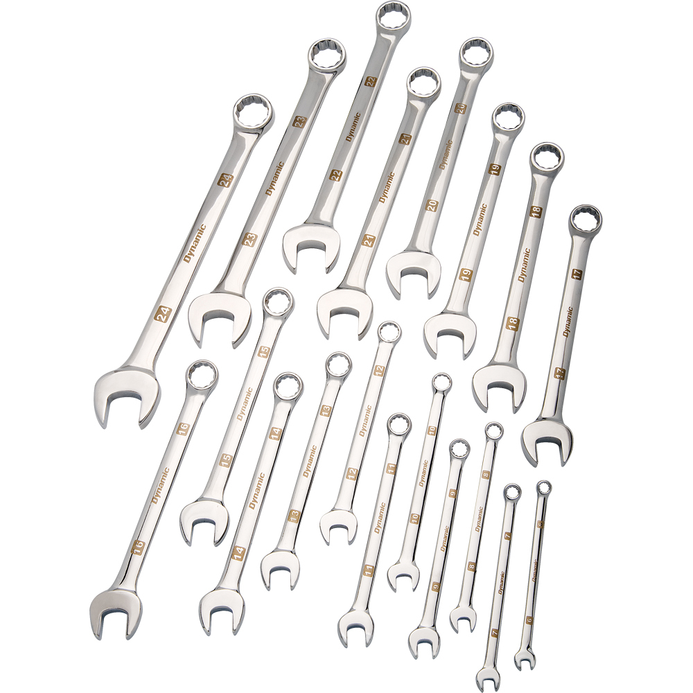 COMBINATION WRENCH SET 19 PIECE METRIC 6MM TO 24MM / C / W CAN