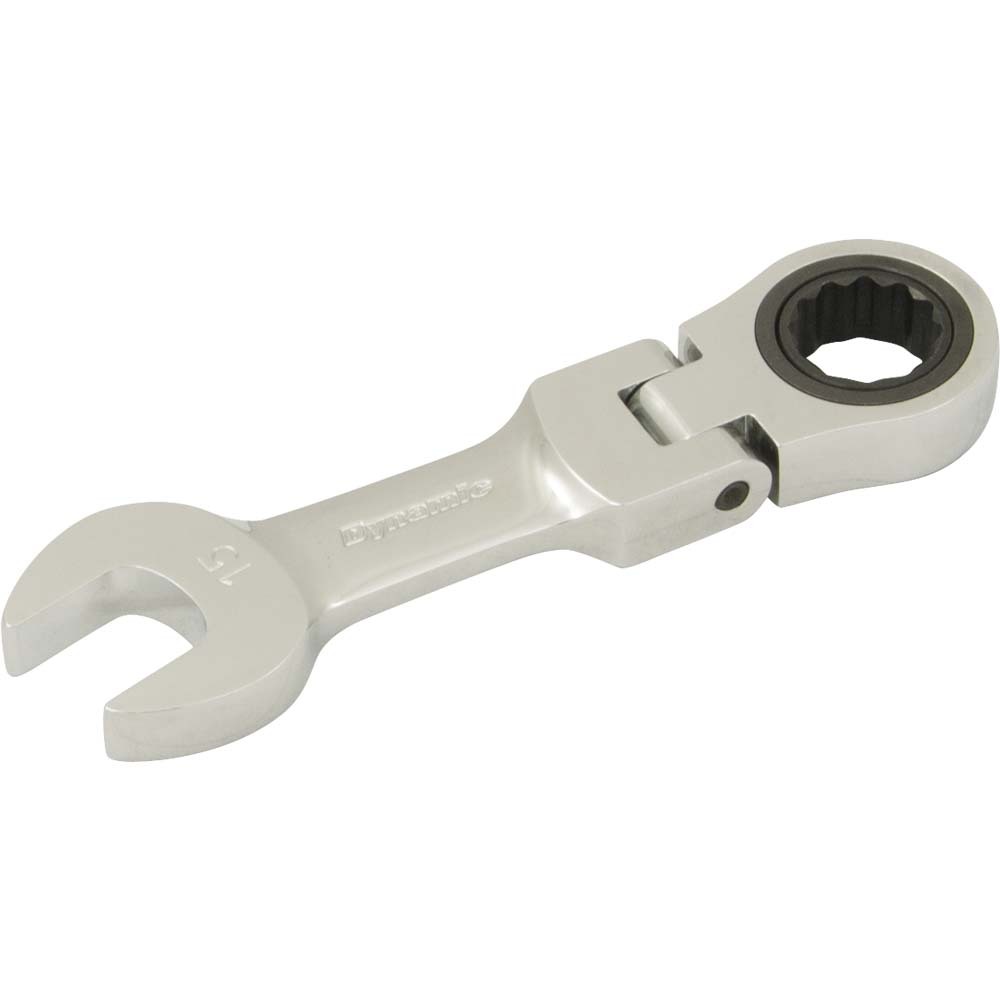 15mm Stubby Flex Head Ratcheting Wrench