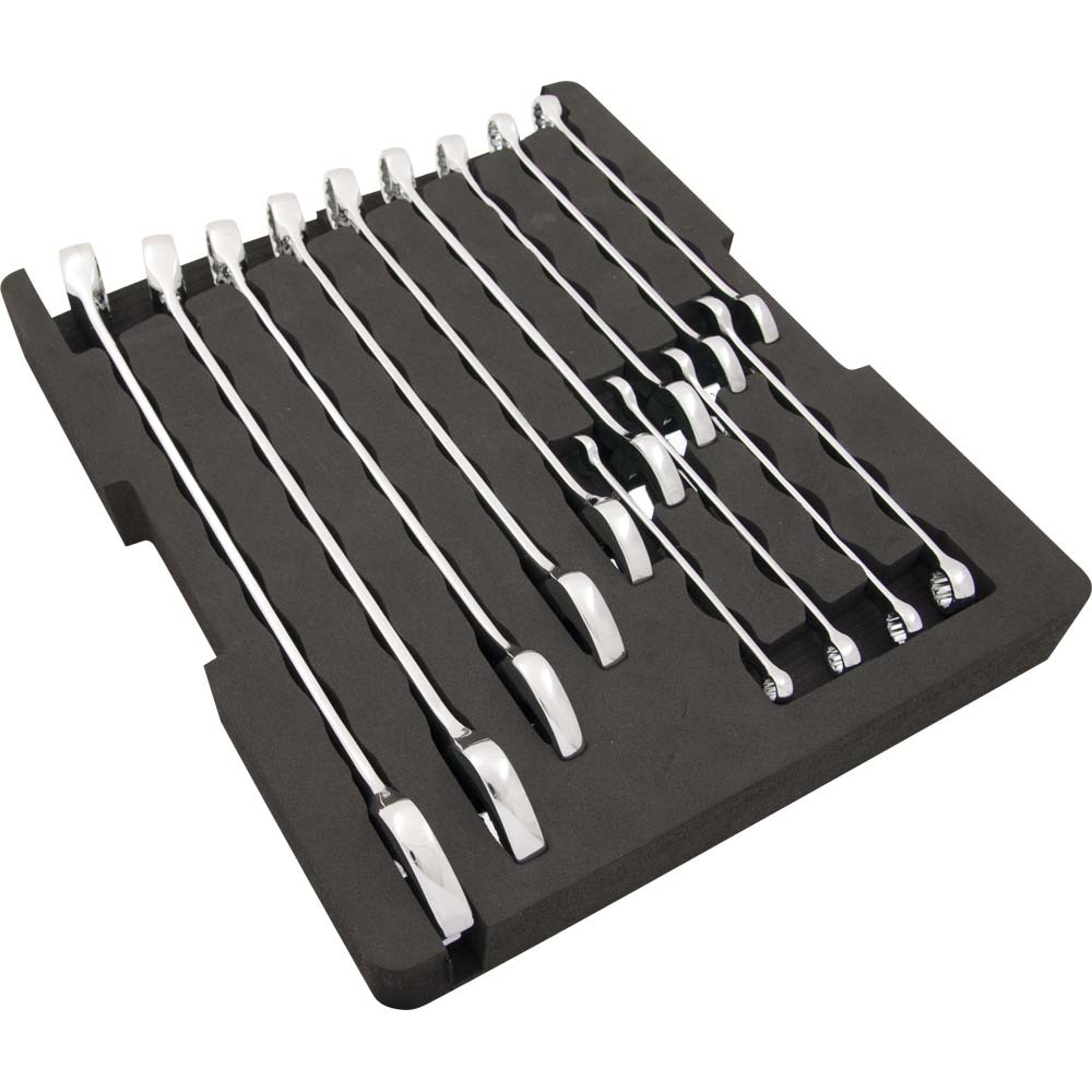 14 Piece SAE Combination Wrenches Set With Foam Tool Organizer