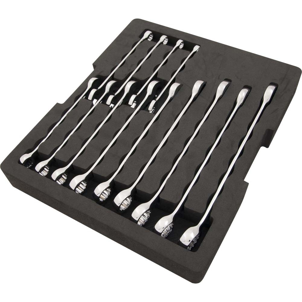 14 Piece Metric Combination Wrench Set With Foam Tool Organizer