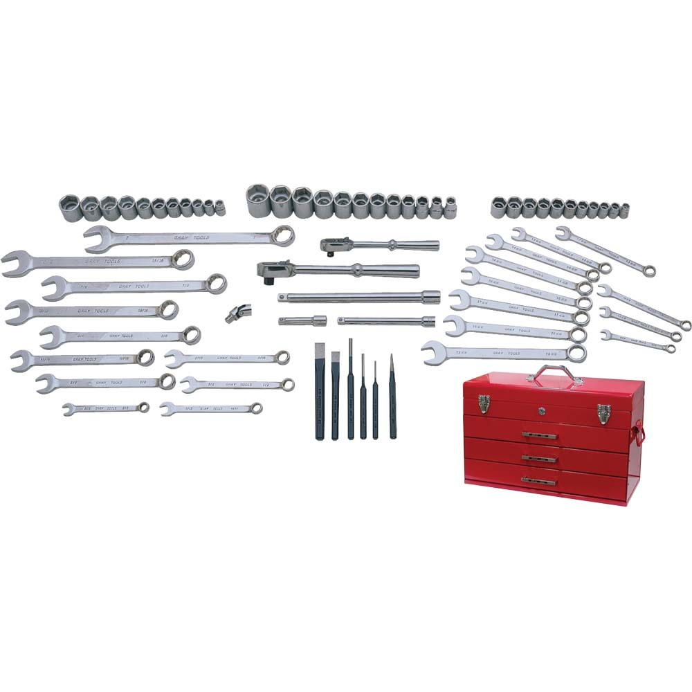69 Piece SAE & Metric Starter Master Set, With Tool Chest