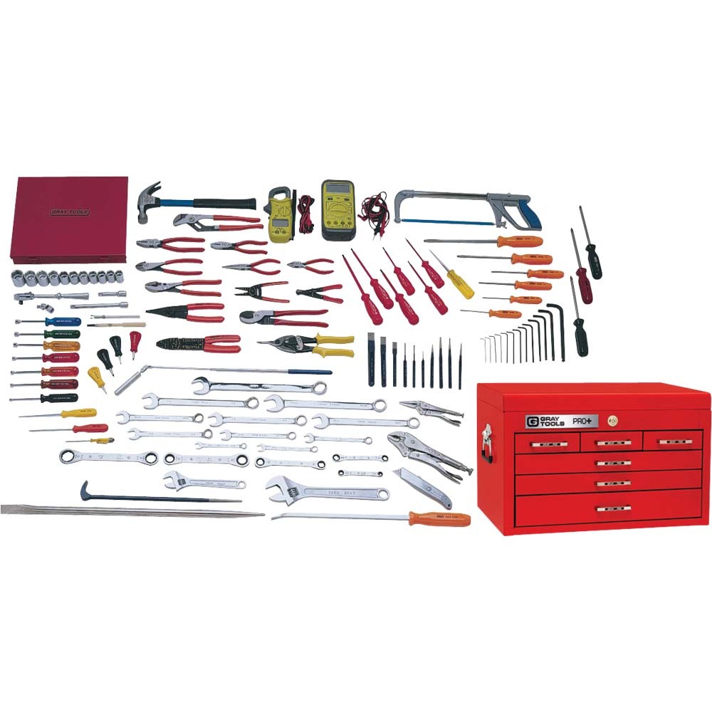 114 Piece SAE Electricians Master Set, With Top Chest