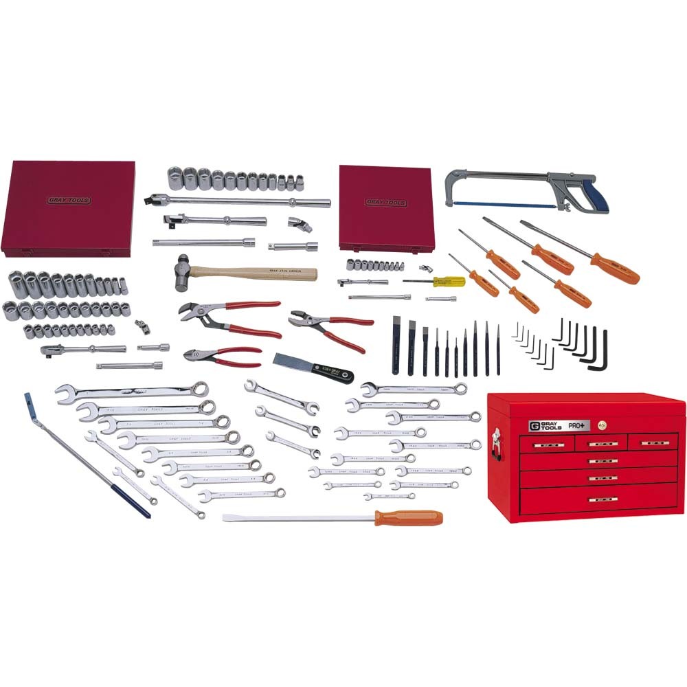 132 Piece SAE & Metric Starter Set, With Top Chest