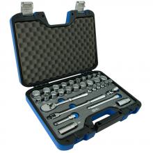 Gray Tools 25033DH - 33 Piece 3/8" Drive 12 Point SAE & Metric, Chrome Socket & Attachment Set