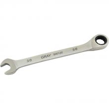 Gray Tools 500120 - 5/8" Combination Fixed Head Ratcheting Wrench, Stainless Steel Finish