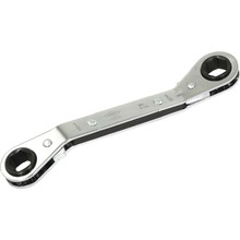 Gray Tools 5203 - 1/2"x 9/16" 6 Point, 25° Offset Ratcheting Box Wrench, Mirror Chrome Finish