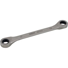 Gray Tools 550809 - 8mm X 9mm Double Box End, Fixed Head Ratcheting Wrench, Stainless Steel Finish
