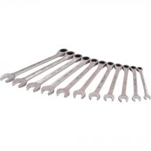 Gray Tools 59711A - 11 Piece Metric, Combination Fixed Head, Ratcheting Wrench Set, 8mm - 19mm