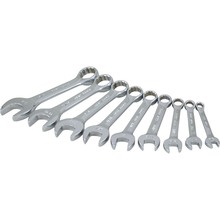 Gray Tools 63809 - 9 Piece 12 Point SAE, Stubby Mirror Chrome Wrench Set, 1/4" - 3/4"