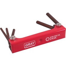 Gray Tools 69955 - 5 Piece S2 SAE Long, Folding Hex Key Set, 3/16" - 3/8"