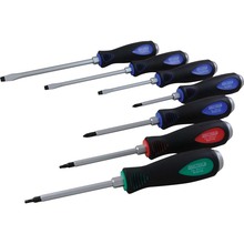 Gray Tools 86007 - 7 Piece Assorted Comfort Grip Screwdrivers Set, Slotted, Phillips & Square Recess