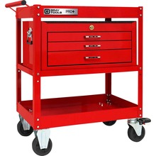 Gray Tools 93515 - PRO+ Series Utility Cart With 3 Drawers